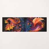 Fire Dragon Castle Fantasy Art Mythical Creaters Yogamat (Achterkant (horizontaal))