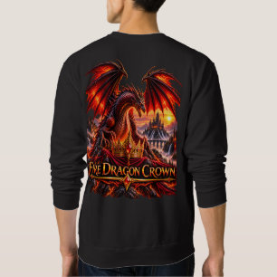 Fire Dragon Crown Fantasy Draak Trui