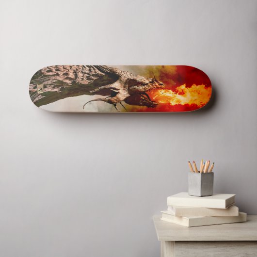 Fire Dragon Dd Brand Skateboard (Muurkunst (Horizontaal))