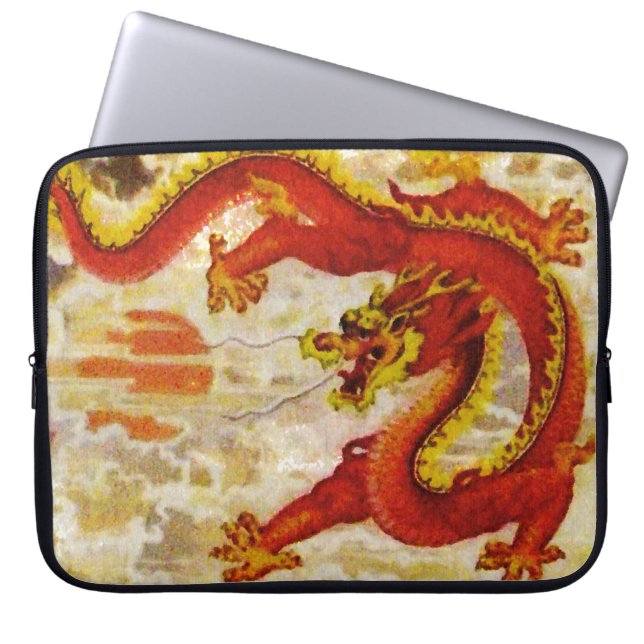 Fire Dragon Electronics Bag Laptop Sleeve (Voorkant)
