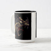 Fire Dragon Enamel Art Tweekleurige Koffiemok (Voorkant links)
