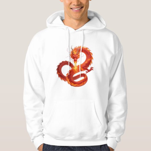 Fire Dragon Fantasy Art Design, Mythical Creature  Hoodie (Voorkant)