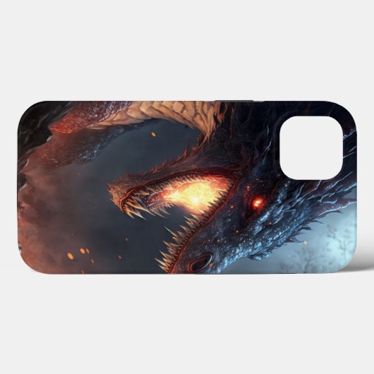 Fire Dragon Fantasy Art Hoesje-Mate iPhone Case (Achterkant (horizontaal))