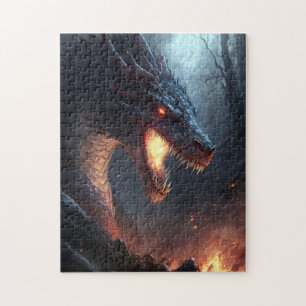 Fire Dragon Fantasy Art Jigzaag Puzzle Legpuzzel