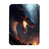 Fire Dragon Fantasy Art Magnet Magneet (Verticaal)