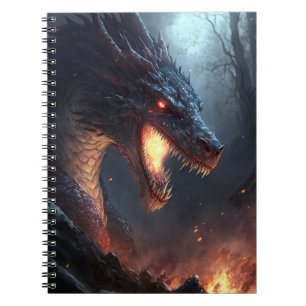 Fire Dragon Fantasy Art Notitieboek