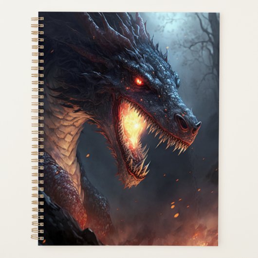 Fire Dragon Fantasy Art Planner (Voorkant)