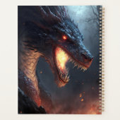Fire Dragon Fantasy Art Planner (Achterkant)