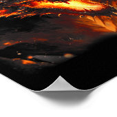 Fire Dragon Head Mythical Dragon Love Breathing Fi Poster (Hoek)