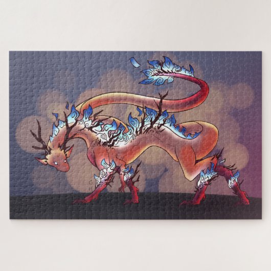 Fire Dragon Legpuzzel (Horizontaal)