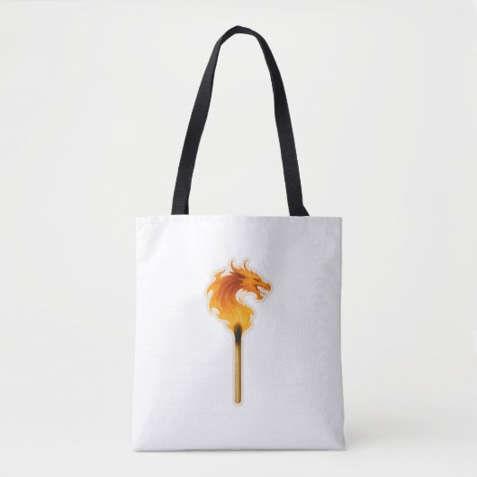 Fire Dragon Matchstick Tote Bag (Voorkant)