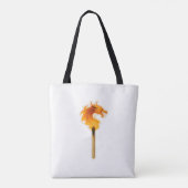 Fire Dragon Matchstick Tote Bag (Achterkant)