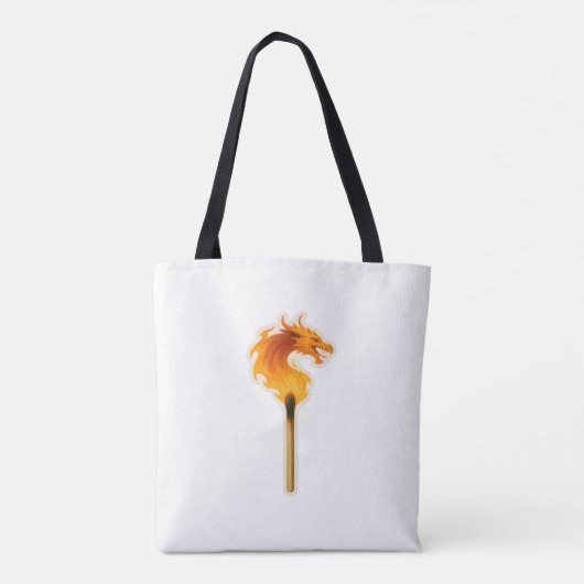 Fire Dragon Matchstick Tote Bag (Achterkant)
