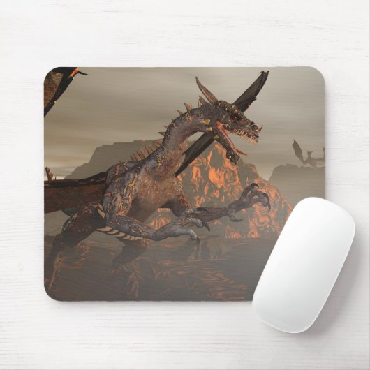 Fire Dragon Mousepad Muismat (Met muis)