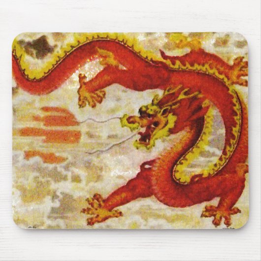 Fire Dragon Mousepad Muismat (Voorkant)