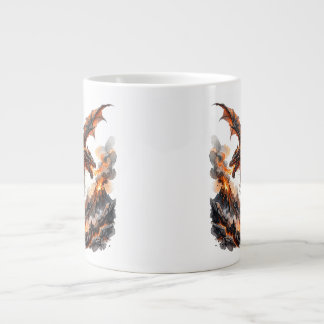 Fire Dragon Mug | Flaming Dragon Accent Coffee Mug Grote Koffiekop