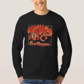 Fire dragon, pixel art t-shirt (Voorkant)