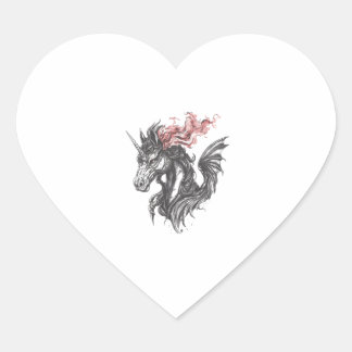 Fire Dragon Unicorn Hybrid (1) Hart Sticker