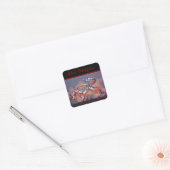 Fire Dragon Vierkante Sticker (Envelop)