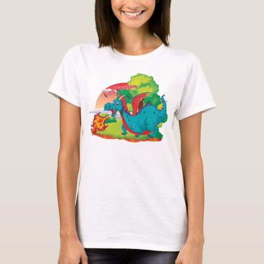Fire Dragon Women Shirt (Voorkant)