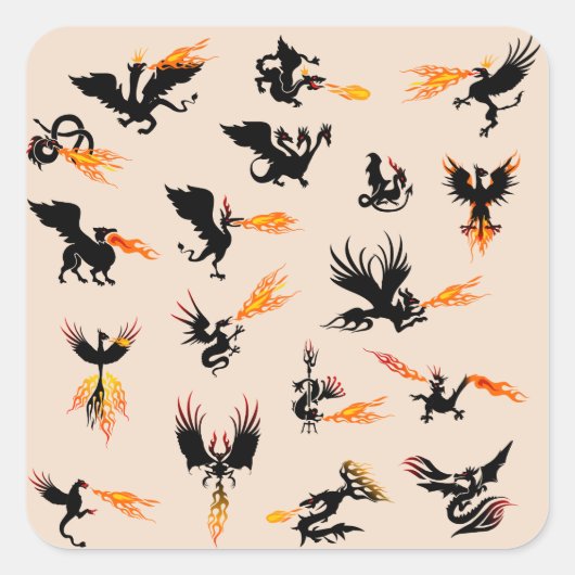 Fire Dragons stickers (Voorkant)