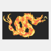Fire Drake Rechthoekige Sticker (Voorkant)