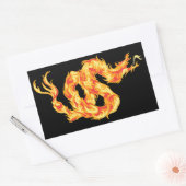 Fire Drake Rechthoekige Sticker (Envelop)