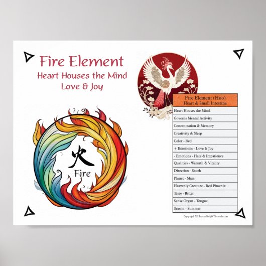 Fire Element Acupuncture Poster (Voorkant)