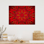 FIRE Element Kaleido Pattern poster (Keuken)