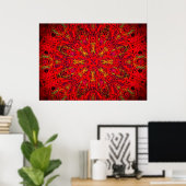 FIRE Element Kaleido Pattern poster (Thuiskantoor)