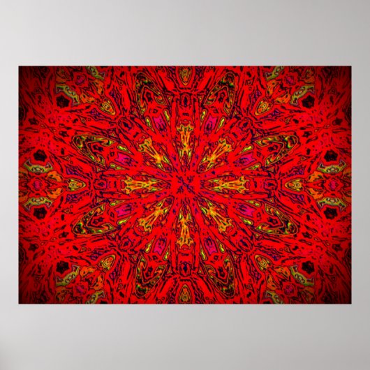 FIRE Element Kaleido Pattern poster (Voorkant)