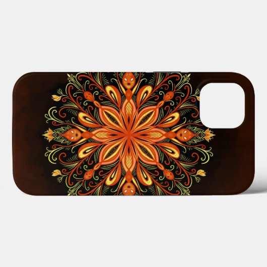 Fire Element Mandala - Kaleidoscopische Vlammensch Case-Mate iPhone Case (Achterkant (horizontaal))