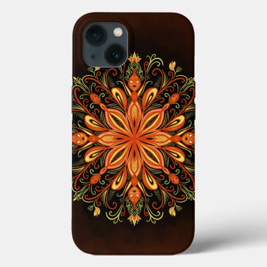 Fire Element Mandala - Kaleidoscopische Vlammensch Case-Mate iPhone Case (Achterkant)