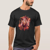 Fire Elf Surrounded By Flames Mythical Dwarf Elf T-shirt (Voorkant)