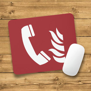 Fire Emergency Telefoon Safety Sign Muismat