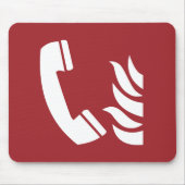 Fire Emergency Telefoon Safety Sign Muismat (Voorkant)