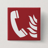 Fire Emergency Telefoon Safety Sign Vierkante Button 5,1 Cm (Voorkant)