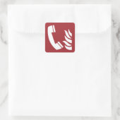 Fire Emergency Telefoon Safety Sign Vierkante Sticker (Tas)