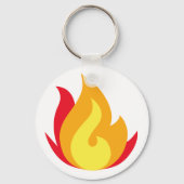 Fire Emoji Button Sleutelhanger (Voorkant)