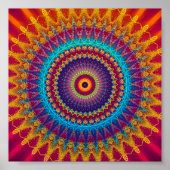 Fire en Ice mandala Poster (Voorkant)