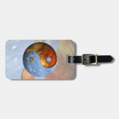 Fire en Ice Yin Yang Bagagelabel (Voorkant horizontaal)