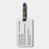 Fire en Ice Yin Yang Bagagelabel (Achterkant verticaal)