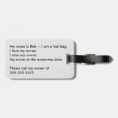 Fire en Ice Yin Yang Bagagelabel (Achterkant horizontaal)