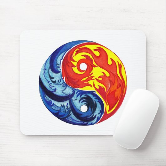 Fire en Ice Yin-Yang Muismat (Met muis)