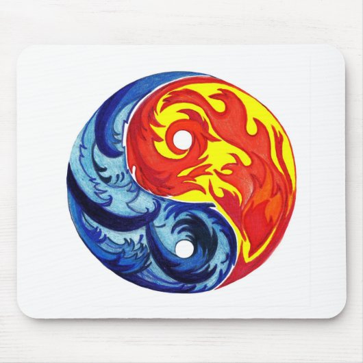 Fire en Ice Yin-Yang Muismat (Voorkant)