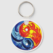 Fire en Ice Yin-Yang Sleutelhanger (Voorkant)