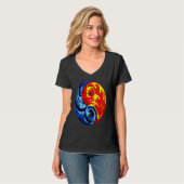 Fire en Ice Yin Yang T-shirt (Voorkant volledig)