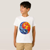 Fire en Ice Yin-Yang T-shirt (Voorkant volledig)