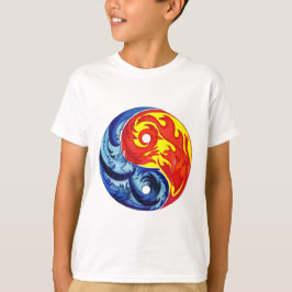 Fire en Ice Yin-Yang T-shirt