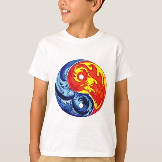 Fire en Ice Yin-Yang T-shirt (Voorkant)